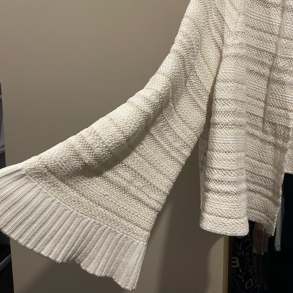 ANTHROPOLOGIE Moth Mahalia Kimono Cream/White Knit Cardigan - L - Picture 8 of 16